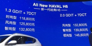 长城哈弗H6上市 售价11.88-14.68万